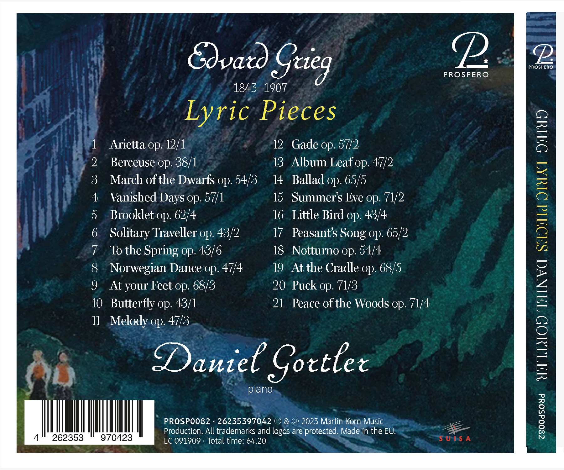 Daniel Gortler - Grieg: Lyric Pieces (Digipack Back)