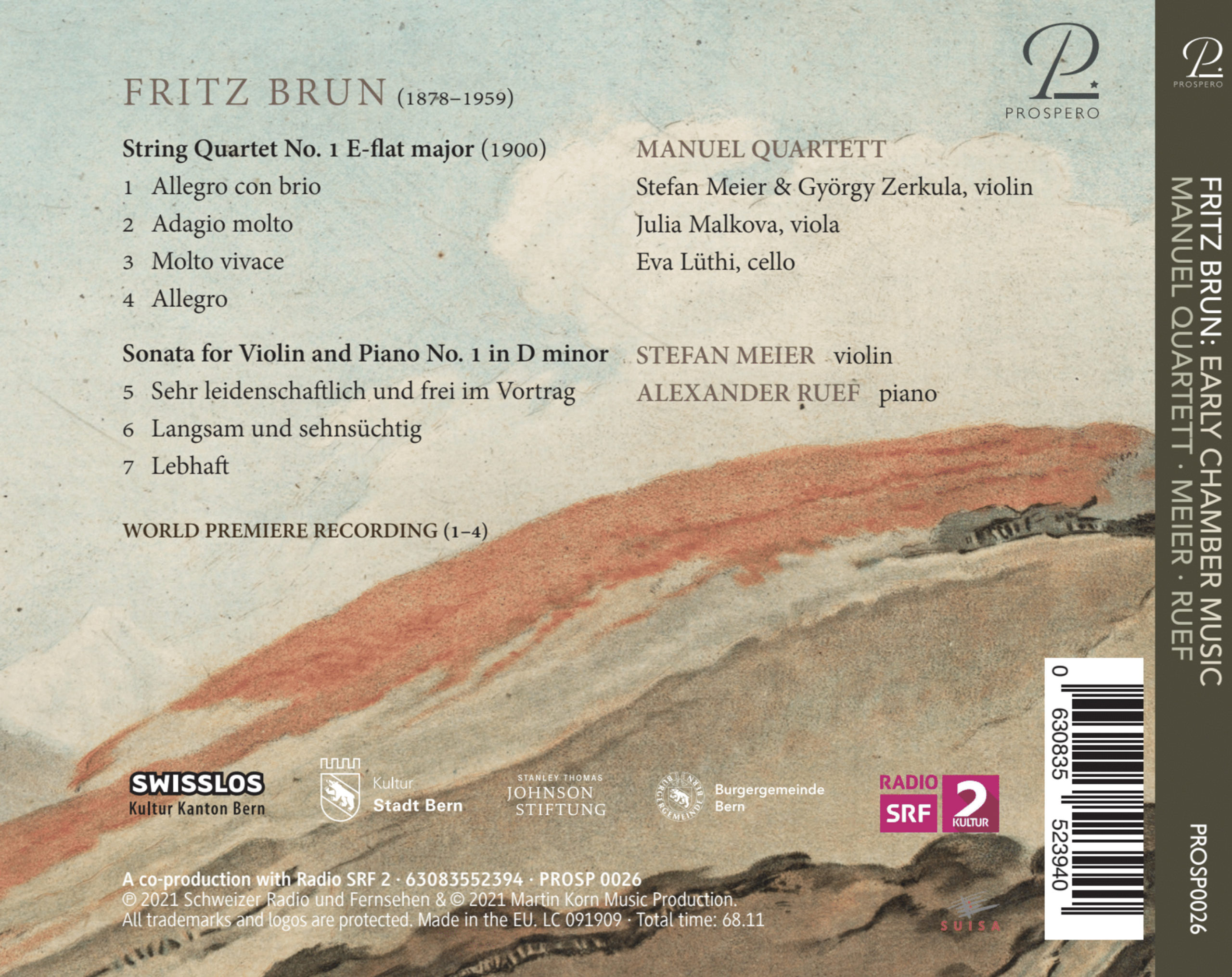 Fritz Brun - Digipack Back