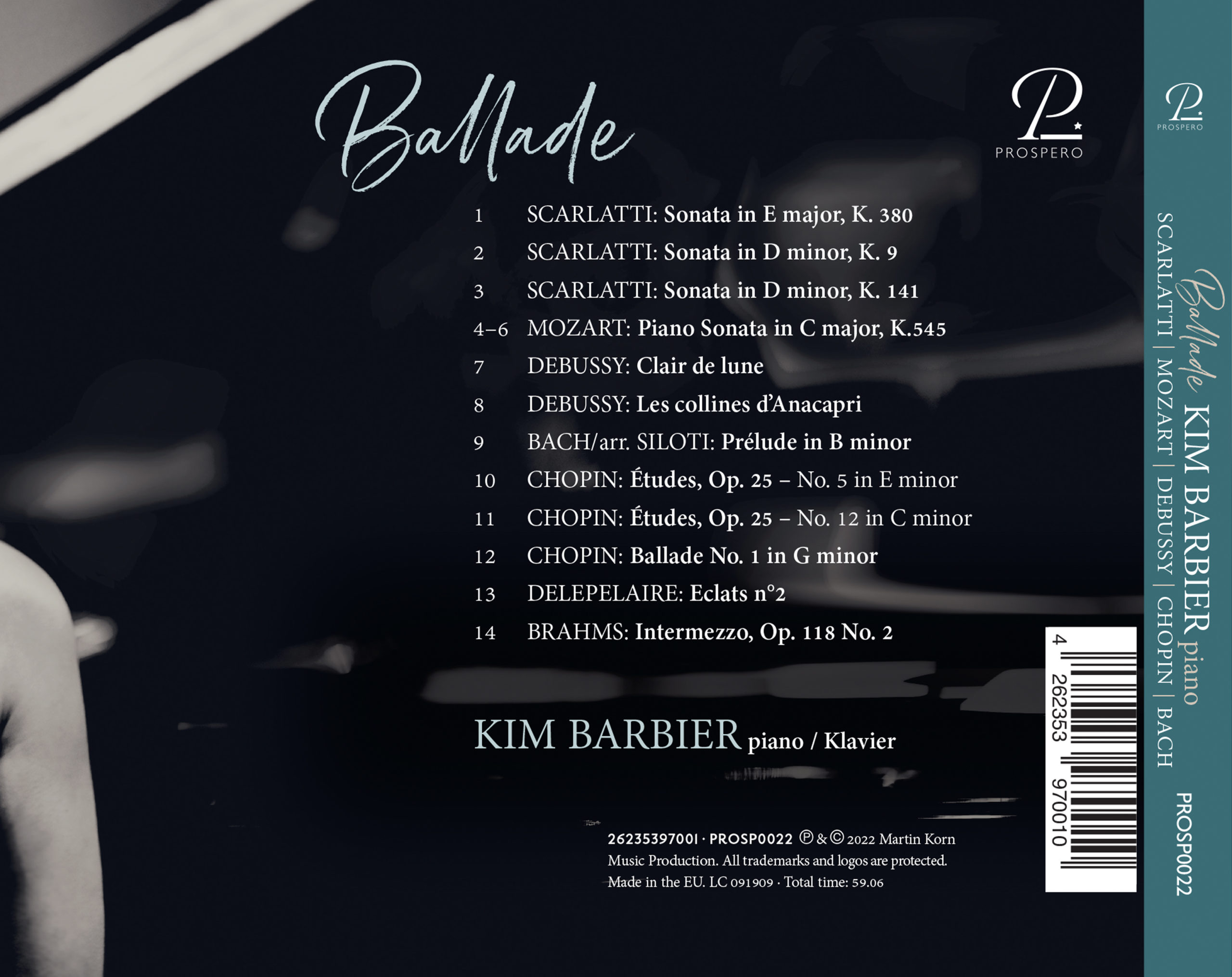 Kim Barbier: Ballade - Digipack Back