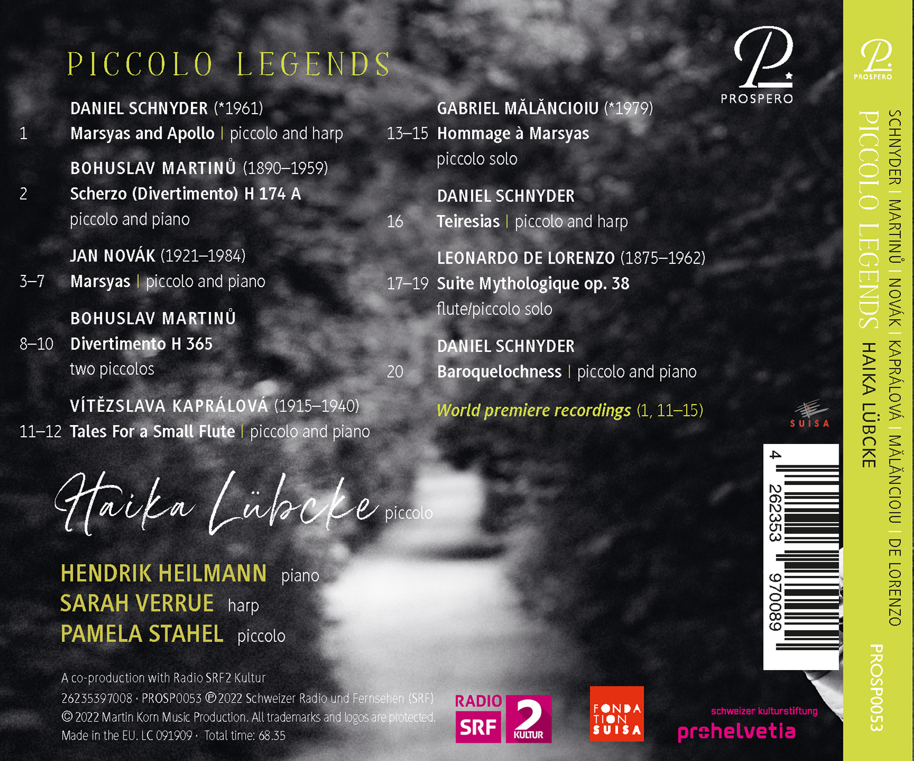 Haika Lübke: Piccolo Legends- Digipack Back